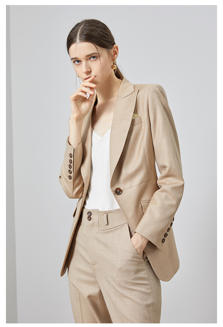 高級感職業裝氣質女神范西裝套裝長袖韓版春秋薄款垂感西服